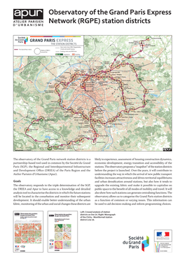 Observatory of the Grand Paris Express Network (RGPE) Station Districts