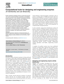 Computational Tools for Designing and Engineering Enzymes