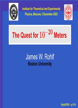James W. Rohlf Boston University
