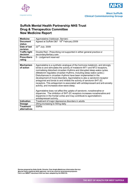 New-Medicine-Report-Agomelatine