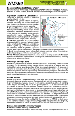 Wms92 Southern Basin Wet Meadow/Carr Factsheet