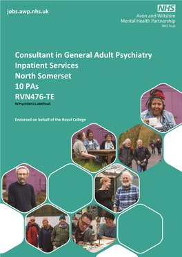 Consultant in General Adult Psychiatry Inpatient Services North Somerset 10 Pas RVN476-TE Rcpsychsws15.044(Final)