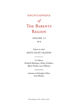 The Barents Region Volume 11 N-Y