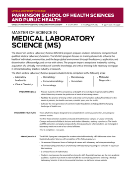 Medical Laboratory Science (Ms)