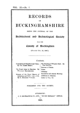 Records Buckinghamshire