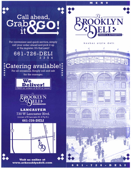 Brooklyn Deli Menu