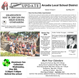 UPDATE Arcadia Local School District the Redskins