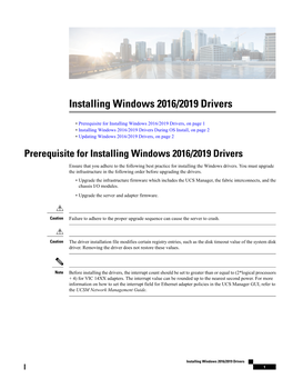 Installing Windows 2016/2019 Drivers