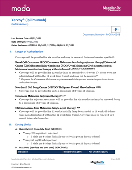 Yervoy® (Ipilimumab)