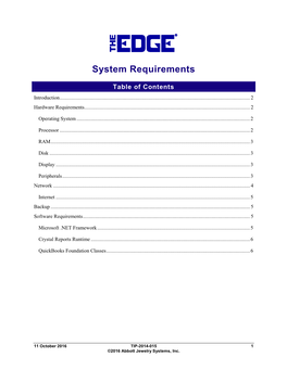 System Requirements