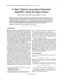 A Near Optimal Isosurface Extraction Algorithm Using the Span Space