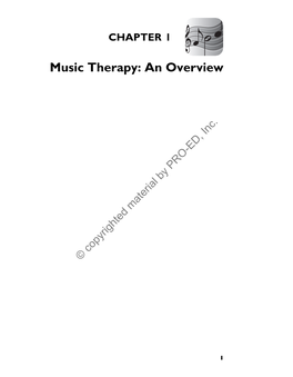 Music Therapy: an Overview