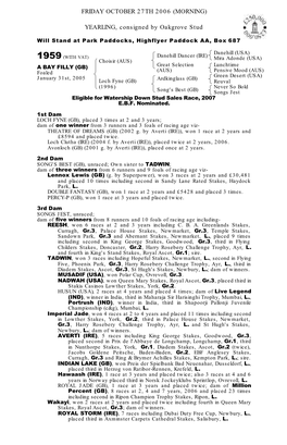 Tattersalls October Yearling Sales