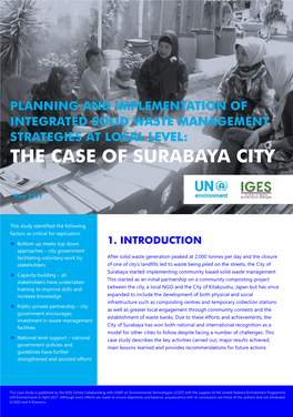 The Case of Surabaya City