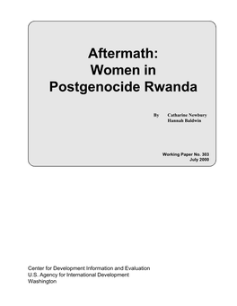 Aftermath: Women in Postgenocide Rwanda