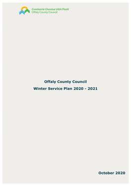 Offaly County Council Winter Service Plan 2020 - 2021