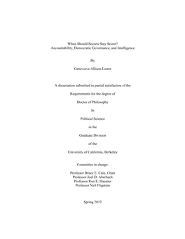 Dissertation, Lester