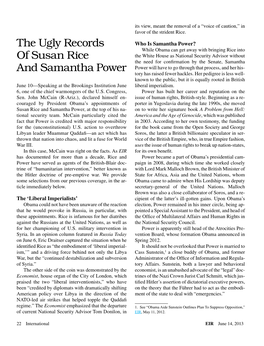 The Ugly Records of Susan Rice and Samantha Power