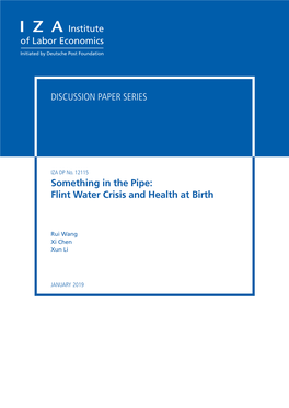 Something in the Pipe: Flint Water Crisis and Health at Birth