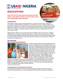 Nigeria Education Fact Sheet