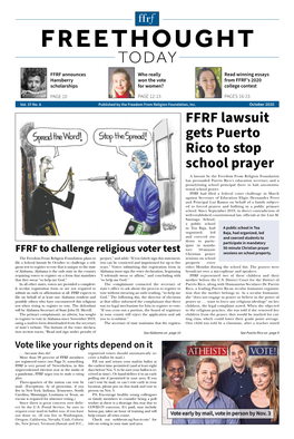 FFRF Lawsuit Gets Puerto Rico to Stop School Prayer