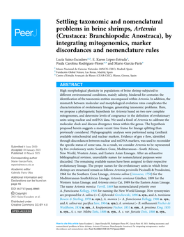 Settling Taxonomic and Nomenclatural