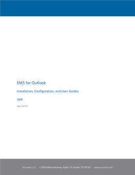 EMS for Microsoft Outlook User Guide