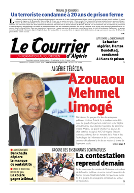 Le Courrier D'algérie Du Samedi 23 Avril 2016