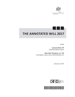 The Annotated Will 2017
