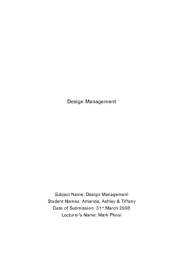 Design Management