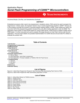 Serial Flash Programming of C2000 Microcontrollers