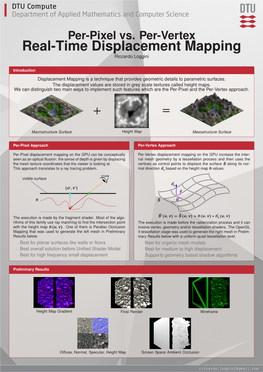 Per-Pixel Vs. Per-Vertex Real-Time Displacement Mapping Riccardo Loggini