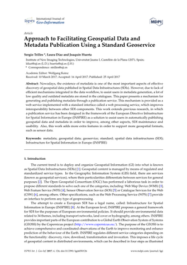 Approach to Facilitating Geospatial Data and Metadata Publication Using a Standard Geoservice