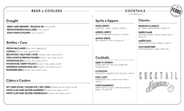 Beer & Coolers Cocktails