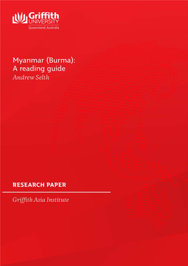 Myanmar (Burma): a Reading Guide Andrew Selth