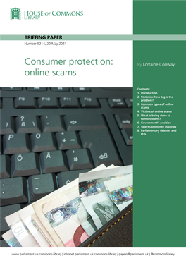 Consumer Protection: Online Scams