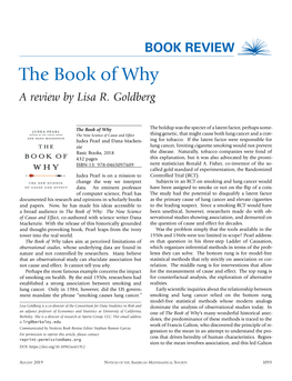 The Book of Why a Review by Lisa R