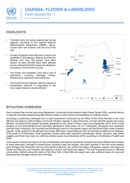 Uganda: Floods & Landslides