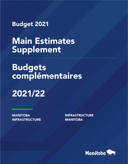 Main Estimates Supplement Budgets Complémentaires 2021/22
