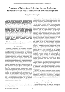 Prototype of Educational Affective Arousal Evaluation System Based on Facial and Speech Emotion Recognition