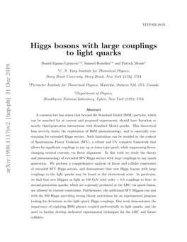 Higgs Bosons with Large Couplings to Light Quarks
