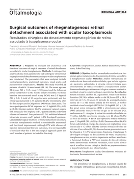 Surgical Outcomes of Rhegmatogenous Retinal