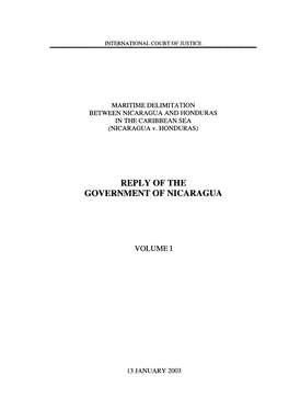 Replyofthe Government of Nicaragua