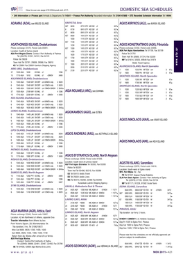 Domestic Sea Schedules