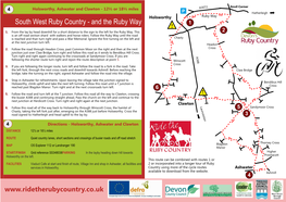 Holsworthy, Ashwater and Clawton - 12½ Or 18½ Miles A3072 P Hatherleigh Holsworthy Ruby Way South West Ruby Country - and the Ruby Way 1 ! 1