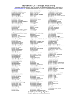 Phytophoto Index 2018