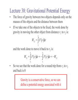 Gravitational Potential Energy