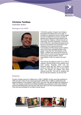 Christos Tsiolkas Australian Author