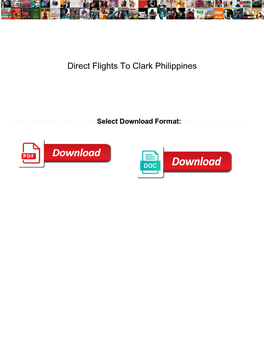 Direct Flights to Clark Philippines