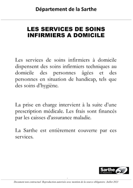 Services De Soins Infirmiers À Domicile